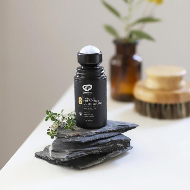 Green People Organic Men's Roll On Deodorant, Thyme & Prebiotics, Vegan thumbnail 2