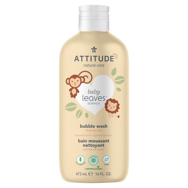 ATTITUDE Baby Leaves Bubble Wash Pear Nectar thumbnail 2