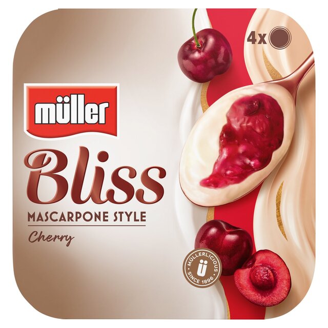 Muller Bliss Mascarpone Style Cherry Yogurts thumbnail 2