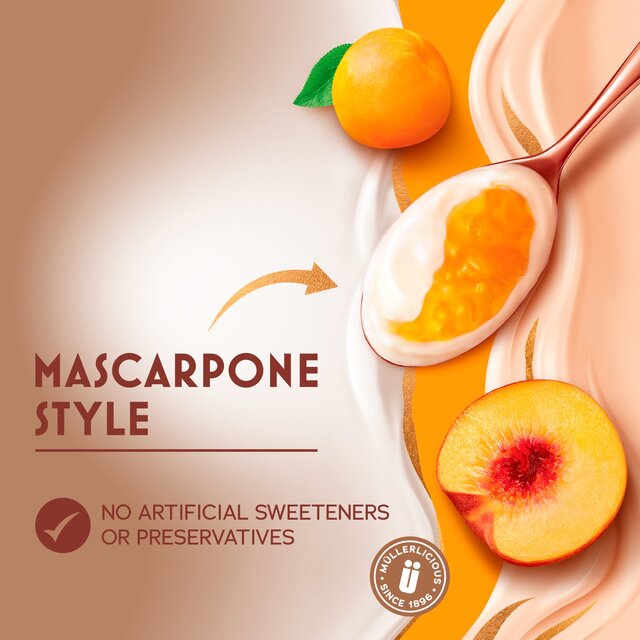 Muller Bliss Mascarpone Style Peach & Apricot Yogurts thumbnail 2