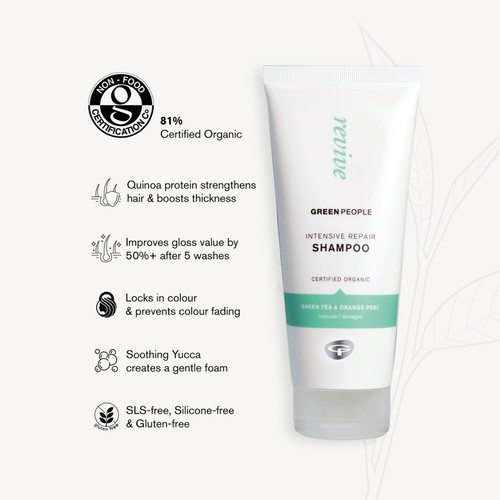 Green People Organic Shampoo, Intensive Repair, Vegan thumbnail 3
