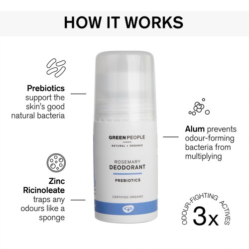 Green People Organic Roll On Deodorant Rosemary, Vegan thumbnail 4