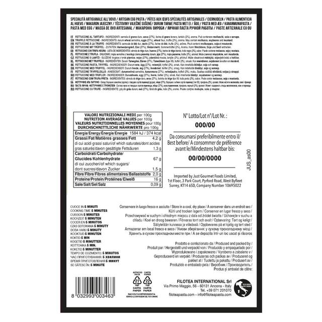 Filotea Truffle Fettuccine Artisan Egg Pasta thumbnail 2