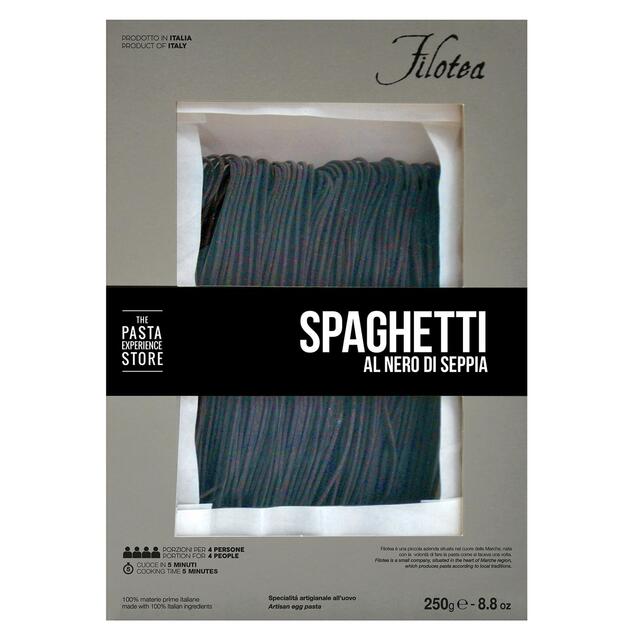 Filotea Squid Ink Spaghetti alla Chitarra Artisan Egg Pasta