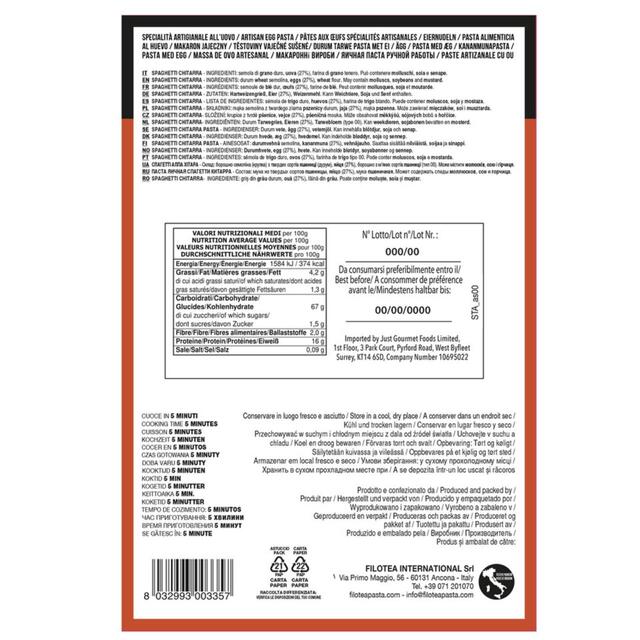 Filotea Spaghetti alla Chitarra Artisan Egg Pasta thumbnail 2