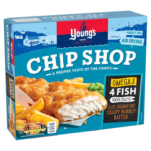 Young's Chip Shop 4 Omega 3 Fish Fillets thumbnail 2