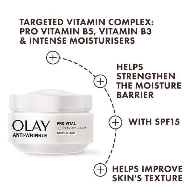Olay Anti-Wrinkle Pro Vital Moisturiser Day Cream Mature Skin thumbnail 3