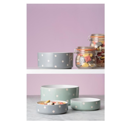 Mason Cash Polka Dot Sage 18cm Pet Bowl thumbnail 4