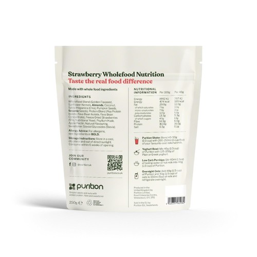 Purition Strawberry Vegan Wholefood Nutrition Powder  thumbnail 2