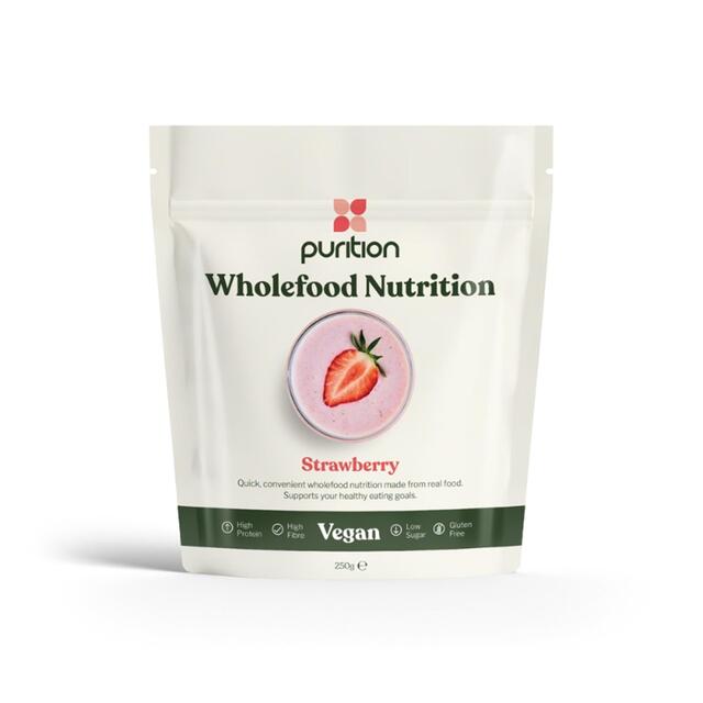 Purition Strawberry Vegan Wholefood Nutrition Powder