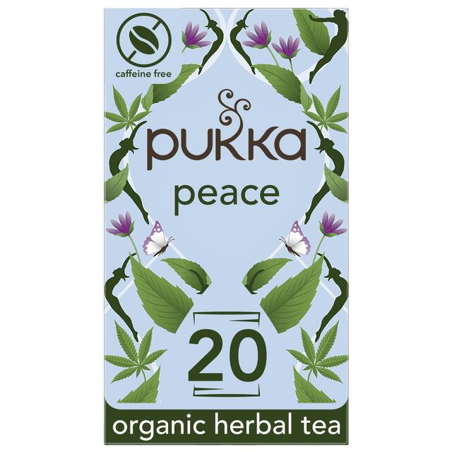 Pukka Organic Peace Tea With Chamomile x20 Home-Compostable Herbal Tea Bags