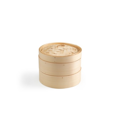 Ken Hom 2-Tier Bamboo Steamer Baskets, 20cm thumbnail 3