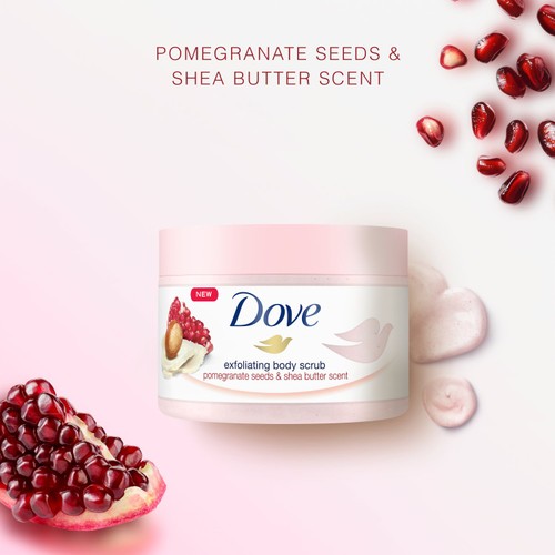 Dove Pomegranate Shower Exfoliating Body Scrub Jar thumbnail 2