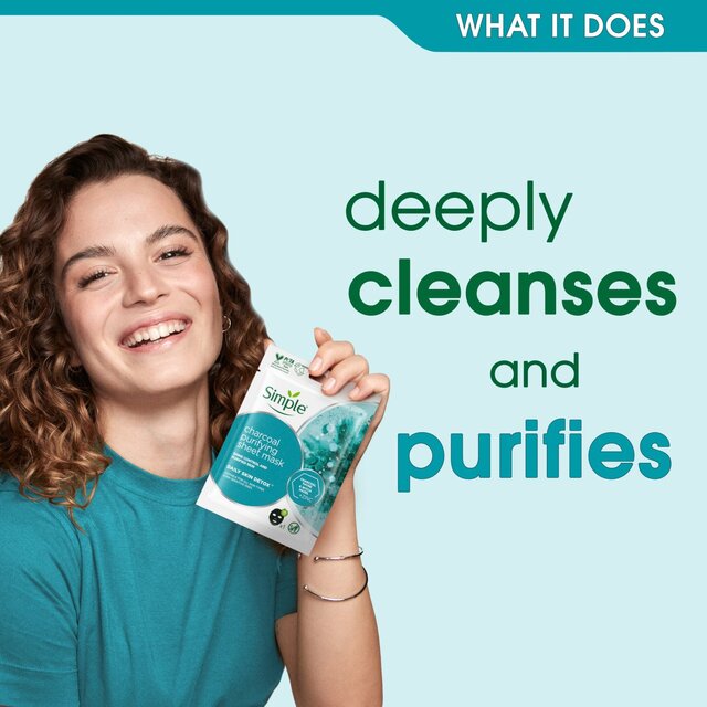Simple Detox Purifying Charcoal Sheet Mask thumbnail 2