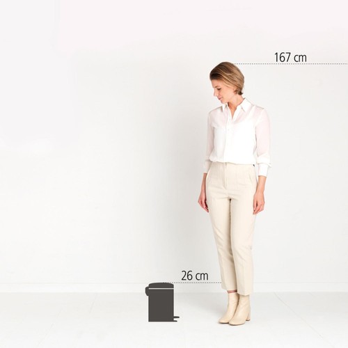 Brabantia NewIcon Pedal Bin 3 Litre Mineral Concrete Grey thumbnail 4