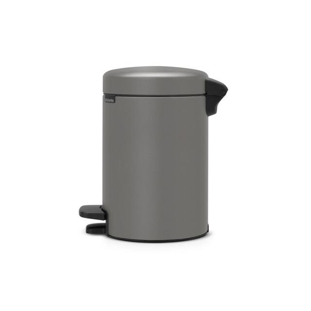 Brabantia 3 Litre Mineral Concrete Grey Pedal Bin thumbnail 3