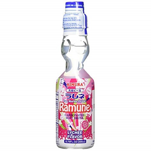 Kimura Ganso Ramune Lychee Carbonated Soft Drink
