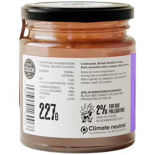 Black Bee Honey British Autumn Heather Honey thumbnail 2