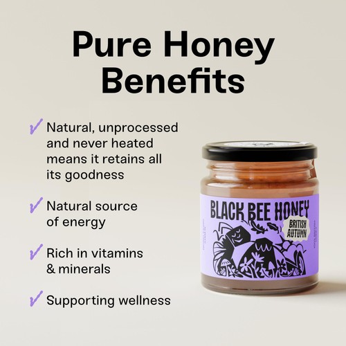 Black Bee Honey British Autumn Heather Honey thumbnail 3