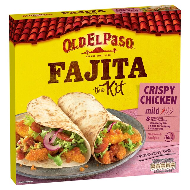 Old El Paso Mexican Oven Baked Crispy Chicken Fajita Kit thumbnail 2