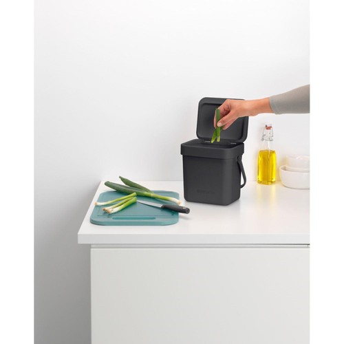 Brabantia 3 Litre Grey Sort & Go Waste Bin   thumbnail 3