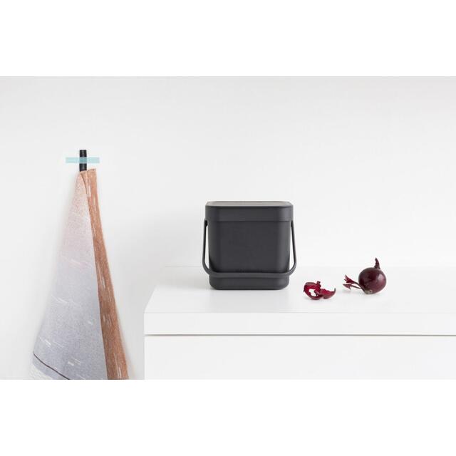 Brabantia 3 Litre Grey Sort & Go Waste Bin thumbnail 4