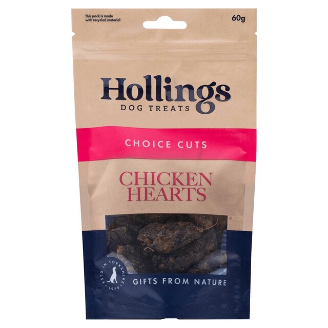 Hollings 100% Natural Chicken Hearts Dog Treats