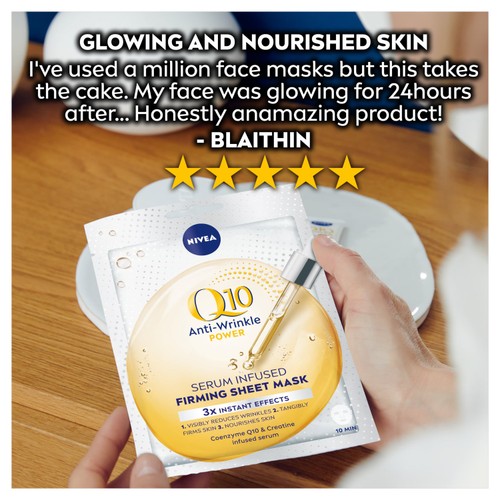 NIVEA Q10 Power Anti-Wrinkle Face Sheet Mask thumbnail 5