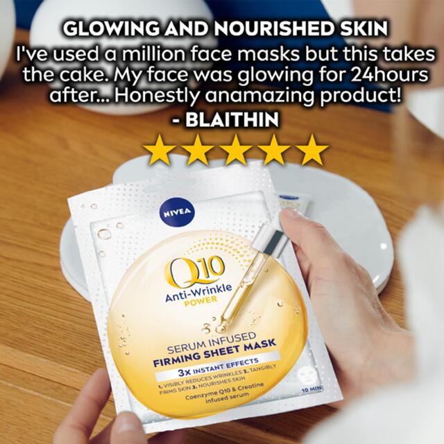 NIVEA Q10 Power Anti-Wrinkle Face Sheet Mask thumbnail 4