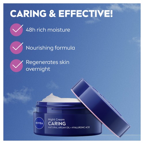 NIVEA Face Moisturiser Night Cream for Dry & Sensitive Skin  thumbnail 2