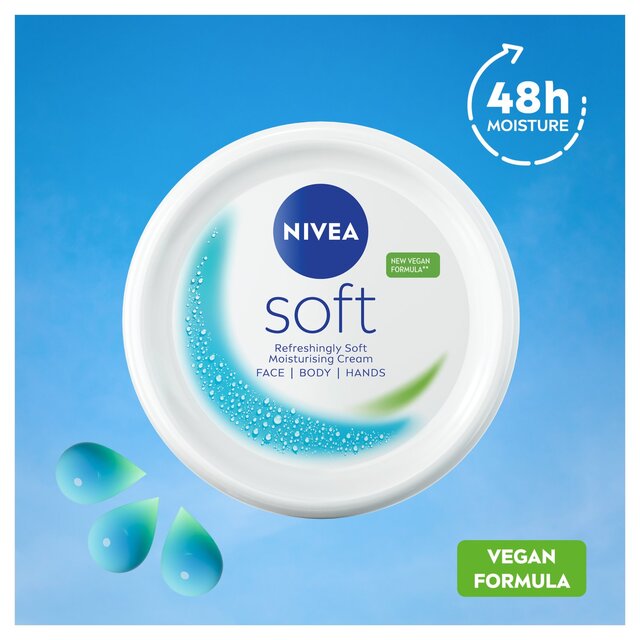 NIVEA Soft Moisturiser Cream for Face, Hands & Body thumbnail 2