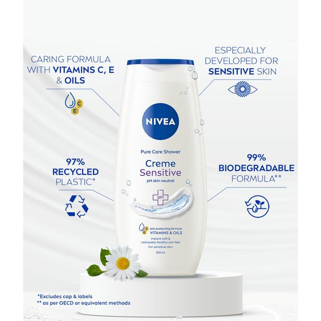 NIVEA Creme Sensitive Shower Cream thumbnail 4