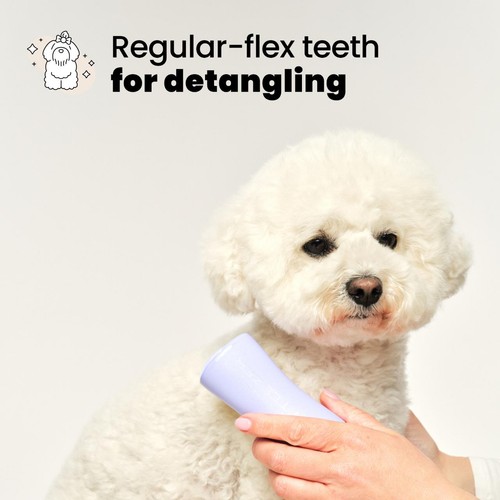 Pet Teezer Detangling Dog Grooming Brush Small - Lilac / Yellow thumbnail 3