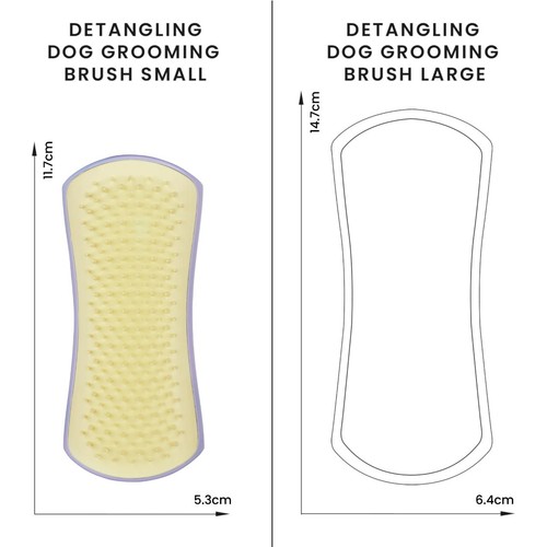 Pet Teezer Detangling Dog Grooming Brush Small - Lilac / Yellow thumbnail 6