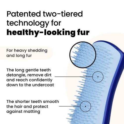 Pet Teezer De-shedding Dog Grooming Brush Small - Blue / Blue thumbnail 2