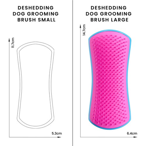 Pet Teezer De-shedding Dog Grooming Brush - Blue / Pink thumbnail 6