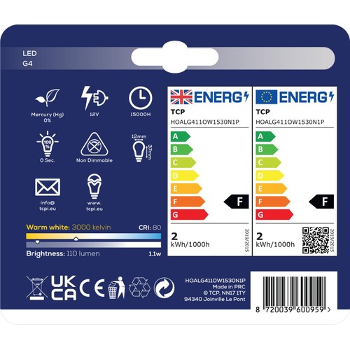 TCP LED G4 15W Light Bulbs thumbnail 3