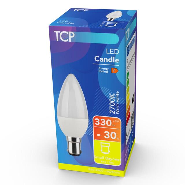 TCP Candle Small Bayonet 30W Light Bulb thumbnail 2