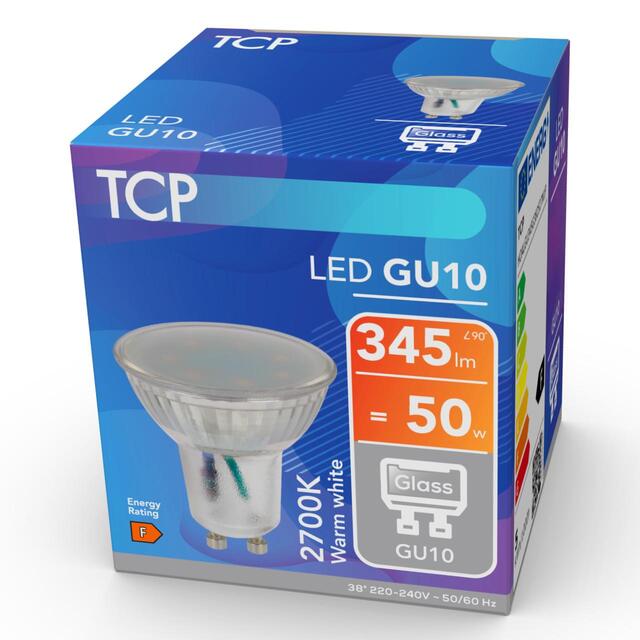 TCP Spotlight Glass GU10 50W Light Bulb thumbnail 2