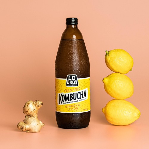 Lo Bros Low Sugar Ginger & Lemon Kombucha thumbnail 2