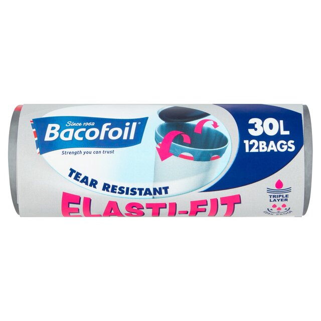 Bacofoil Elasti-Fit Bin Bags 30L thumbnail 2