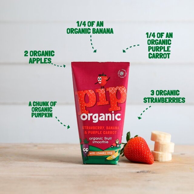Pip Organic Kids Strawberry, Banana & Purple Carrot Smoothie Cartons thumbnail 6
