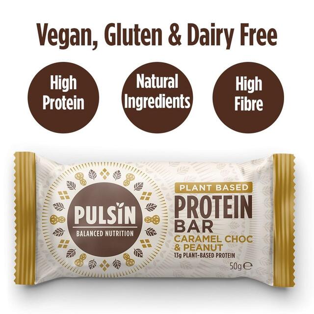 Pulsin Caramel Choc & Peanut Vegan Protein Bar thumbnail 3