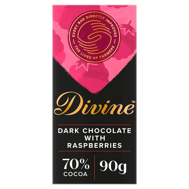 Divine 70% Dark Chocolate with Raspberry