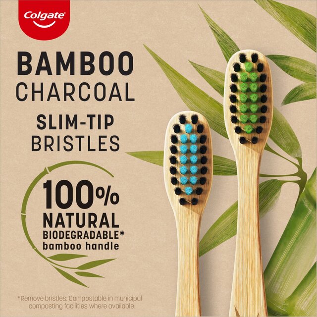Colgate Bamboo Charcoal Soft Manual Toothbrush thumbnail 2