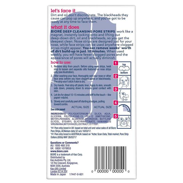 Biore Deep Cleansing Pore Strips for Blackhead Removal thumbnail 6