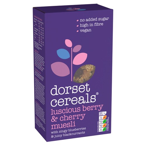 Dorset Cereals Luscious Berry&Cherry Muesli No Added Sugar Breakfast Cereal thumbnail 3