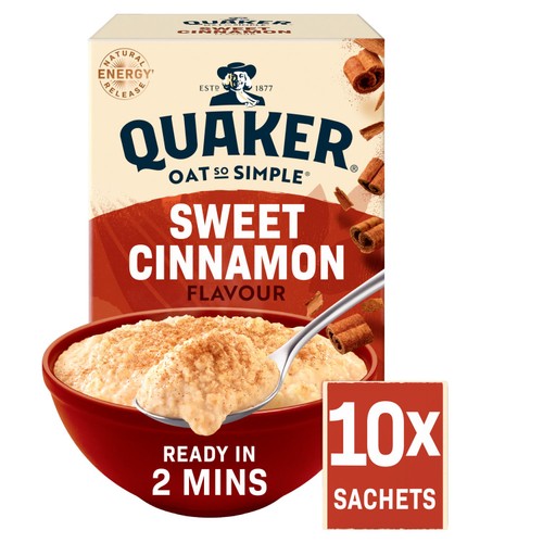 Quaker Oat So Simple Sweet Cinnamon Porridge Sachets Cereal