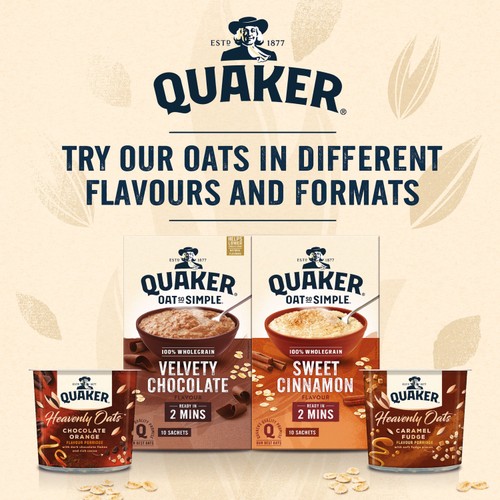 Quaker Oat So Simple Sweet Cinnamon Porridge Sachets Cereal thumbnail 3