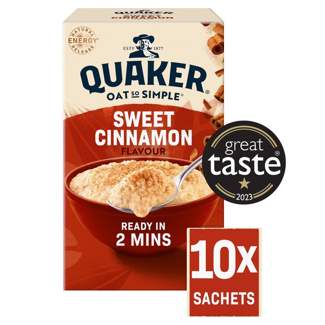 Quaker Oat So Simple Sweet Cinnamon Porridge Sachets Cereal